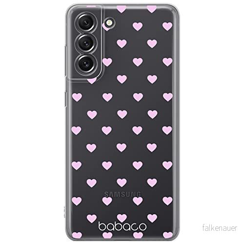 ERT GROUP mobiltelefonfodral för Samsung S21 FE originalt och officiellt licensierat Babaco mönster Hearts 001 optimalt anpassad till formen på mobiltelefonen, gedeeltelijk transparant 5903932978827