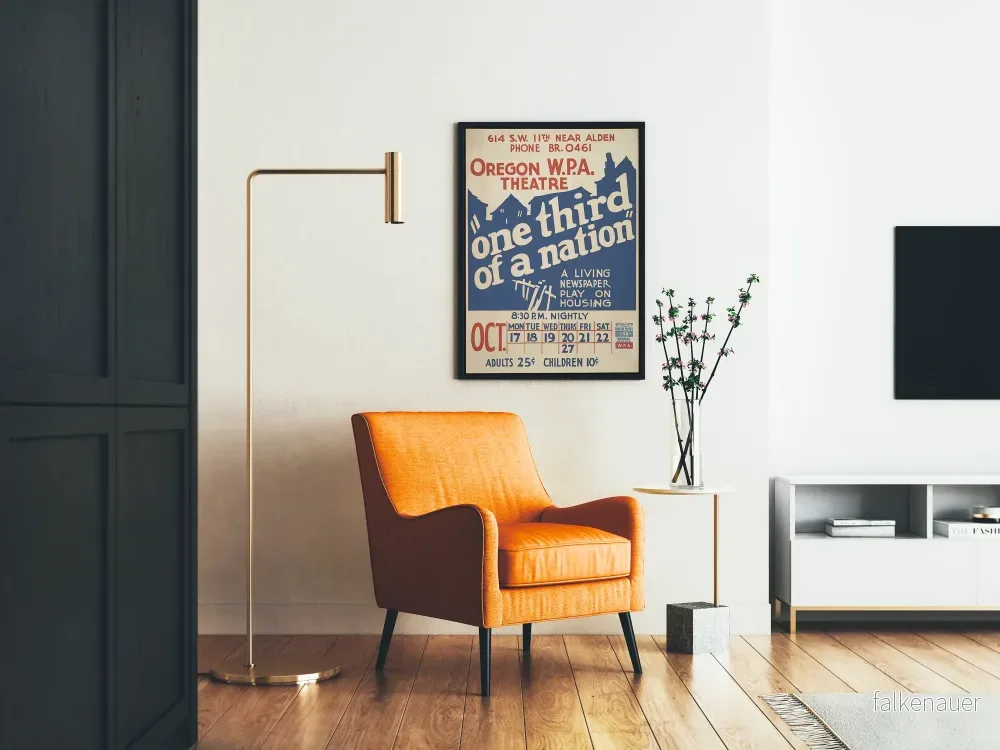 Vintageposter 'One Third of a Nation' - Väggdekoration Teater WPA Oregon - Bild 2