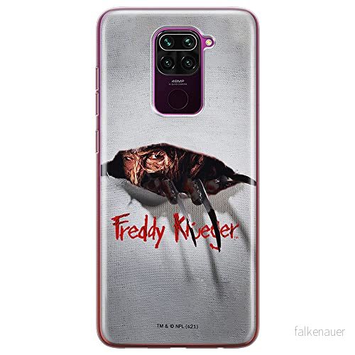 ERT GROUP mobiltelefonfodral för Xiaomi REDMI NOTE 9 originalt och officiellt licensierat Horror mönster Nightmare of Elm Street 008, fodral tillverkad av TPU plast 5905511088866