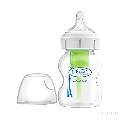 Dr. Brown's anti kolik flaska, bred öppning, 150 ml, transparent, babyflaska 0 månader 72239318027