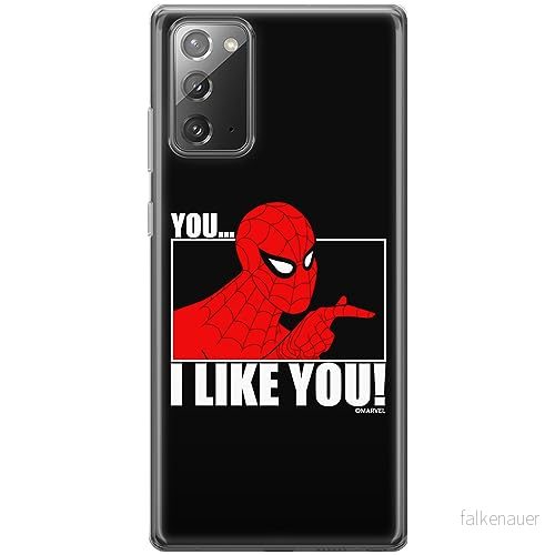 ERT GROUP mobiltelefonfodral för Samsung GALAXY NOTE 20 originalt och officiellt licensierat Marvel mönster Spider Man 034 anpassad till formen på mobiltelefonen, fodral tillverkad av TPU plast 5905795010720