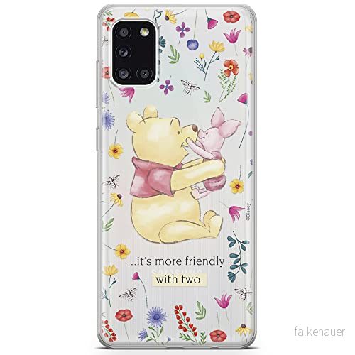 ERT GROUP mobiltelefonfodral för Samsung A31 originalt och officiellt licensierat Disney mönster Winnie the Pooh and friends 030 anpassad till formen på mobiltelefonen, gedeeltelijk transparant 5903040212912