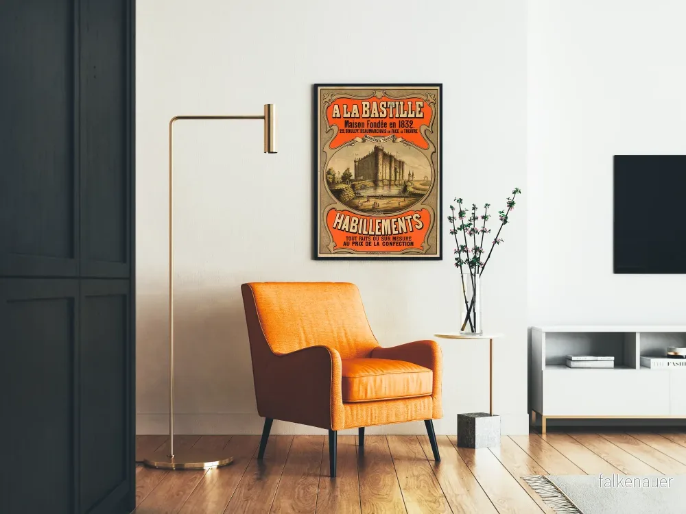 Vintageposter A La Bastille - Retro Parisisk Väggdekoration - Bild 2