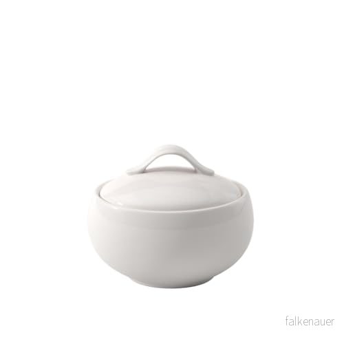 Villeroy & Boch New Cottage Basic sockerskål, 450 ml, höjd: 6,5 cm, premiumporslin, vit 4003683458348