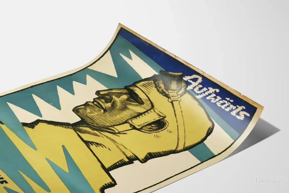 Vintageflygplansposter från Bayerska Oberbayern Aufwärts Oberbayerische Flugspende - Bild 3