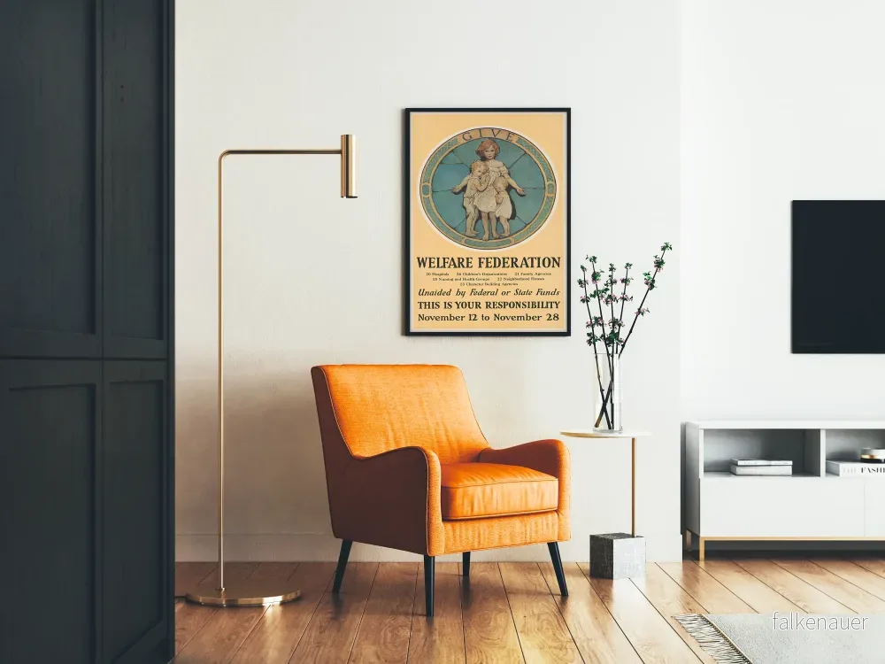 Vintageaffisch för Welfare Federation för solidaritet och ömsesidigt stöd - Bild 2
