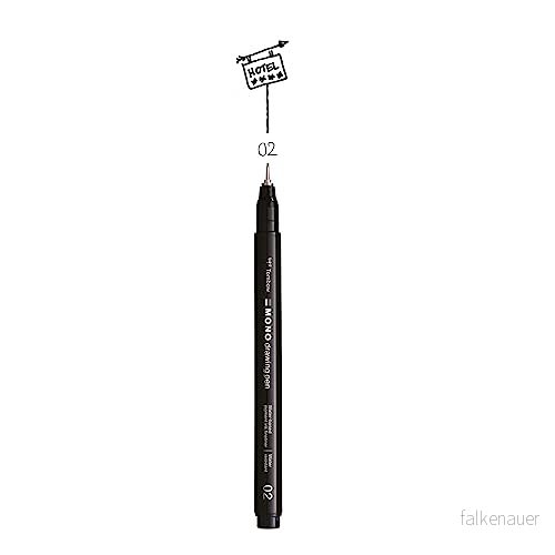 Tombow WS EFL H 02, Svart, Fin, Rund, 0,3 mm, 1 styck 4003198111844