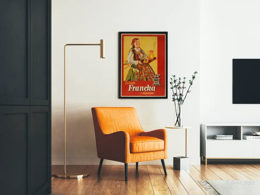 Vintageposter av café Francka med kaffekvarn - Bild 2