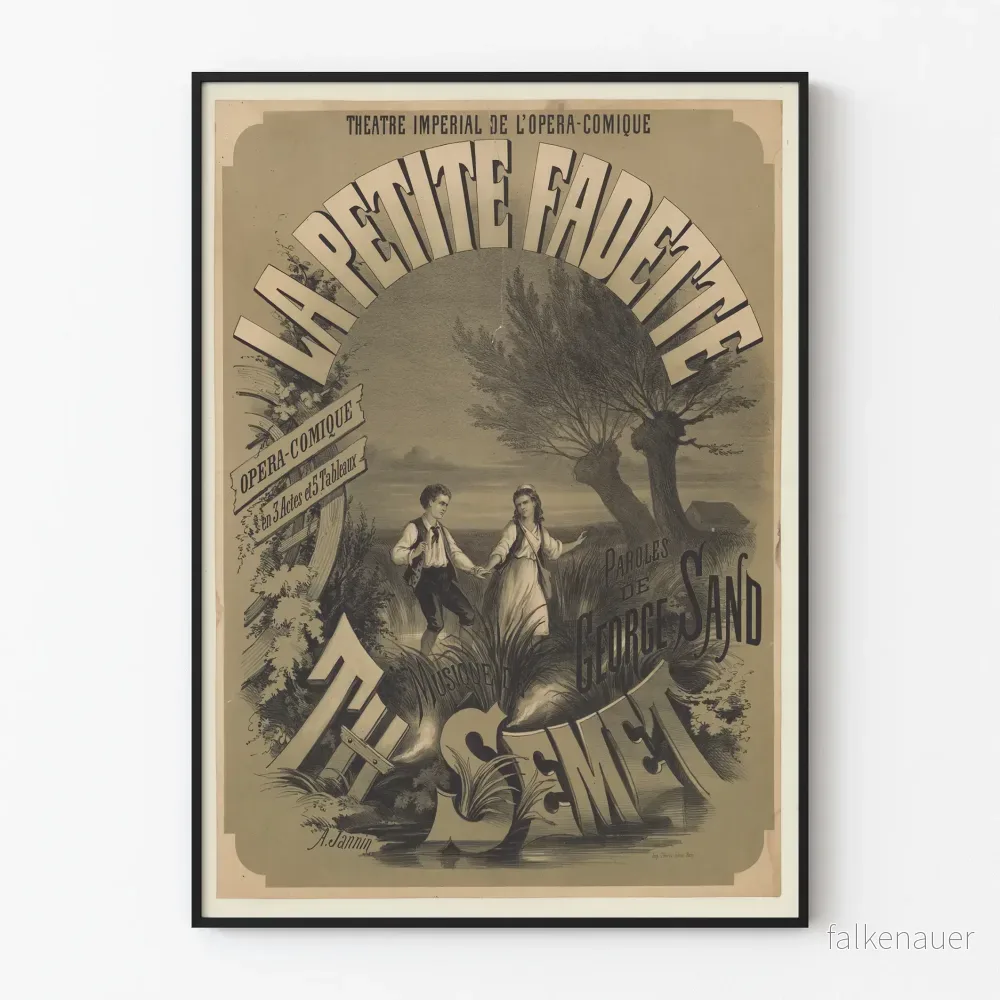 Affisch Teater Opéra-Comique La Petite Fadette Affisch Teater Opéra-Comique La Petite Fadette