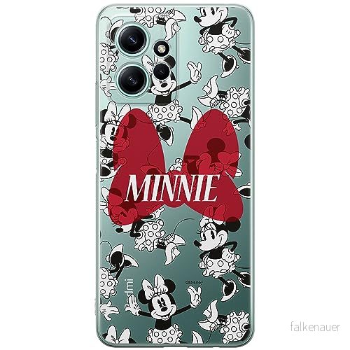 ERT GROUP mobiltelefonfodral för Xiaomi REDMI NOTE 12 4G originalt och officiellt licensierat Disney mönster Minnie 048 optimalt anpassad till formen på mobiltelefonen, gedeeltelijk transparant 5905511937560