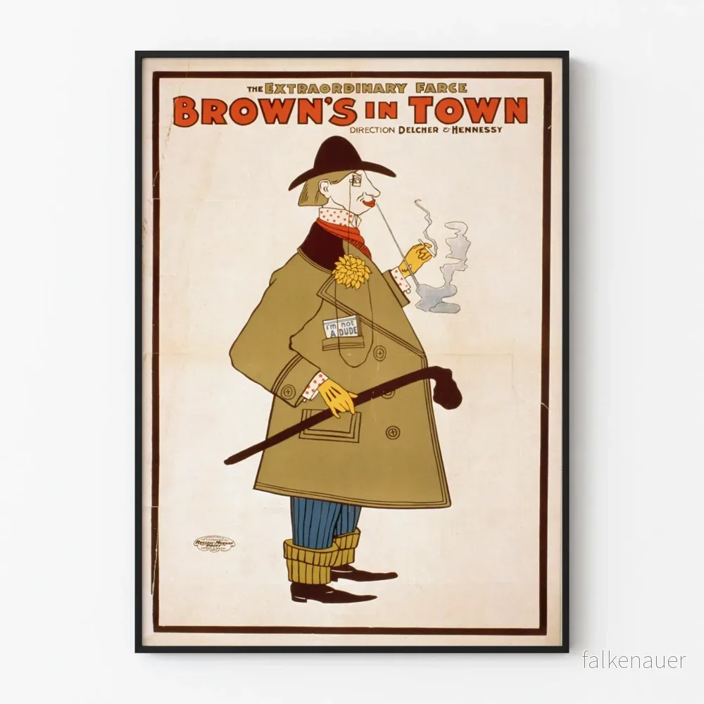 Vintageposter The Extraordinary Farce Brown’s in Town Vintageposter The Extraordinary Farce Brown’s in Town