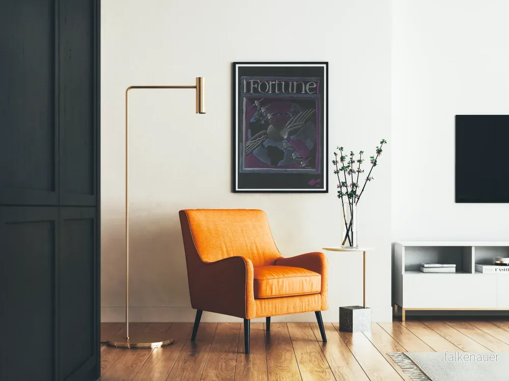 Abstrakt designposter med Fortune Globe och telefonlinjer - Bild 2