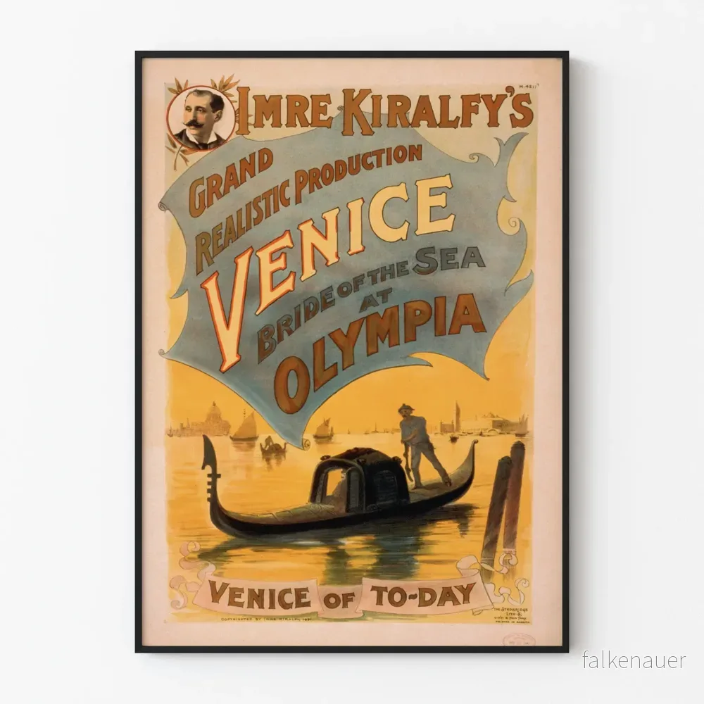 Vintageposter Venetiens Brud av Havet Vintageposter Venetiens Brud av Havet