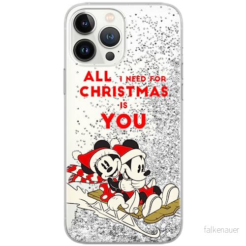 ERT GROUP mobiltelefonfodral för Apple Iphone 14 originalt och officiellt licensierat Disney mönster Mickey & Minnie 015 optimalt anpassad till formen på mobiltelefonen, med glitter overflow effekt 5905511599331
