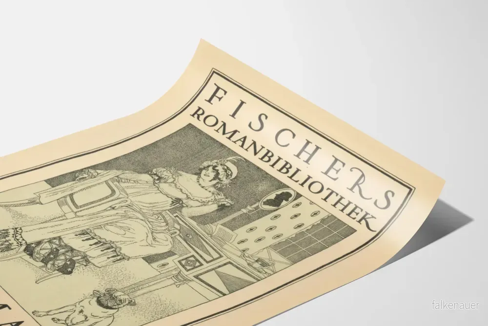 Vintageaffisch Fischer's Romanbibliotek för väggdekoration - Bild 3