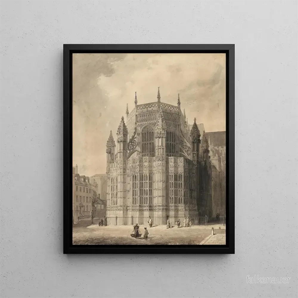 L utställning av Westminster-klostrets Henri VII-kapell – Augustus Charles Pugin | Konsttryck L utställning av Westminster-klostrets Henri VII-kapell – Augustus Charles Pugin | Konsttryck