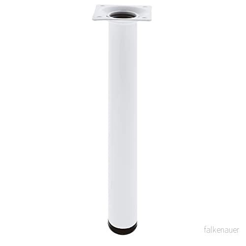 Amig Runt Möbelben 30X500 cm Stål För Soffbord, Sängbord, Byråer... Repskyddande Fot Slitstarkt Vit Skruvar Ingår 8413023217652