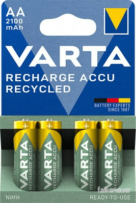 Varta Recharge Accu Recycled AA-batterier 2100 mAh - 4-pack 4008496931583