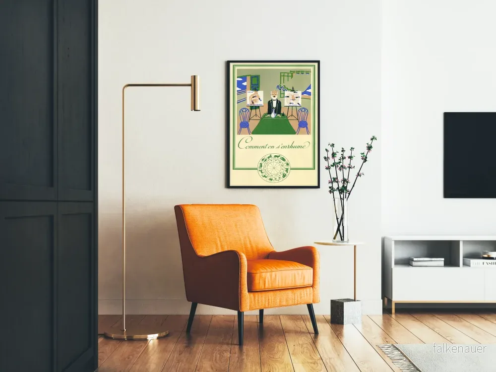 Vintage förklarande poster « Hur man blir förkyld » för väggdekoration - Bild 2