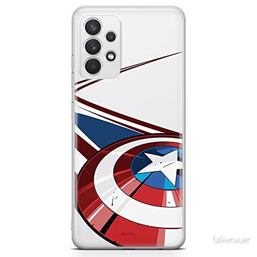 ERT GROUP mobiltelefonfodral för Samsung A32 4G LTE originalt och officiellt licensierat Marvel mönster Captain America 008 optimalt anpassad till formen på mobiltelefonen, gedeeltelijk transparant 5903040470169