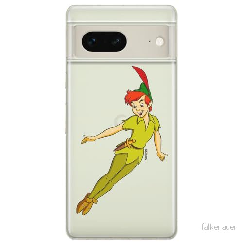 ERT GROUP mobiltelefonfodral för Google PIXEL 7 originalt och officiellt licensierat Disney mönster Peter Pan 001 optimalt anpassad till formen på mobiltelefonen, gedeeltelijk transparant 5905795149185