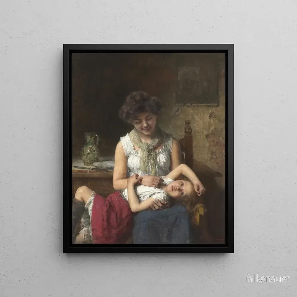 Målning Fille de mauvaise humeur - Alexei Harlamoff | Konsttryck