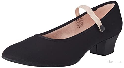 Bloch flickors tempo kanvas balrum dansskor, Svart 3.5 UK 8857014861583