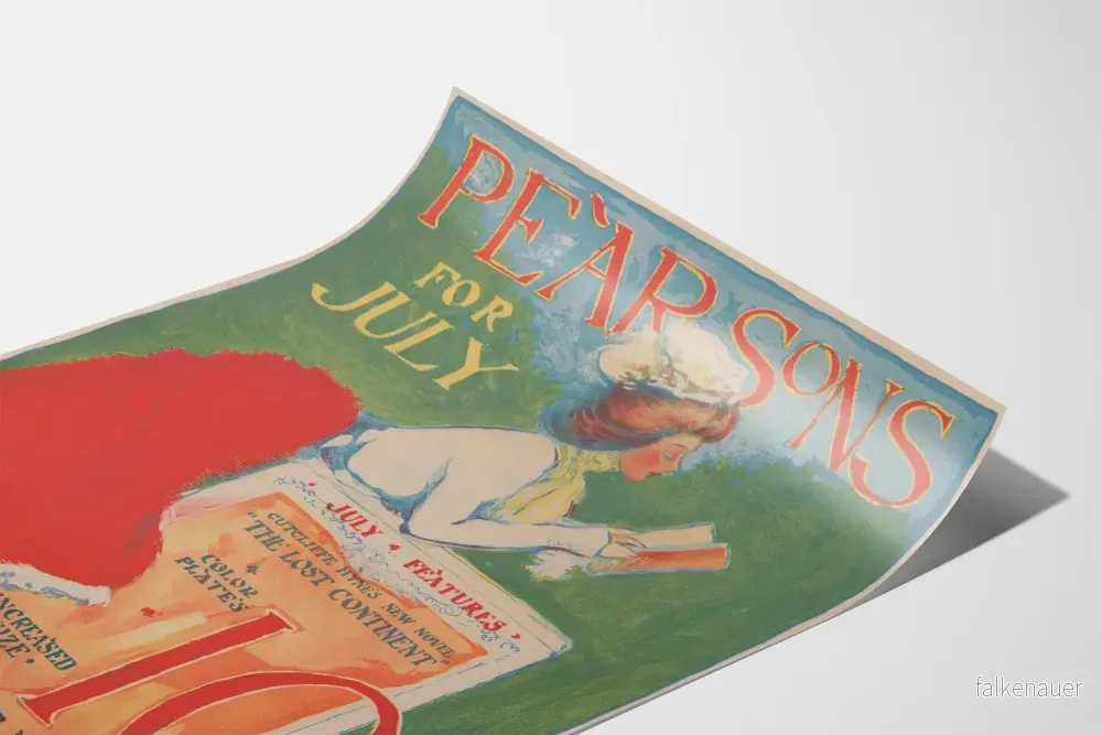 Vintageposter Pearsons för juli stil art déco - Bild 3