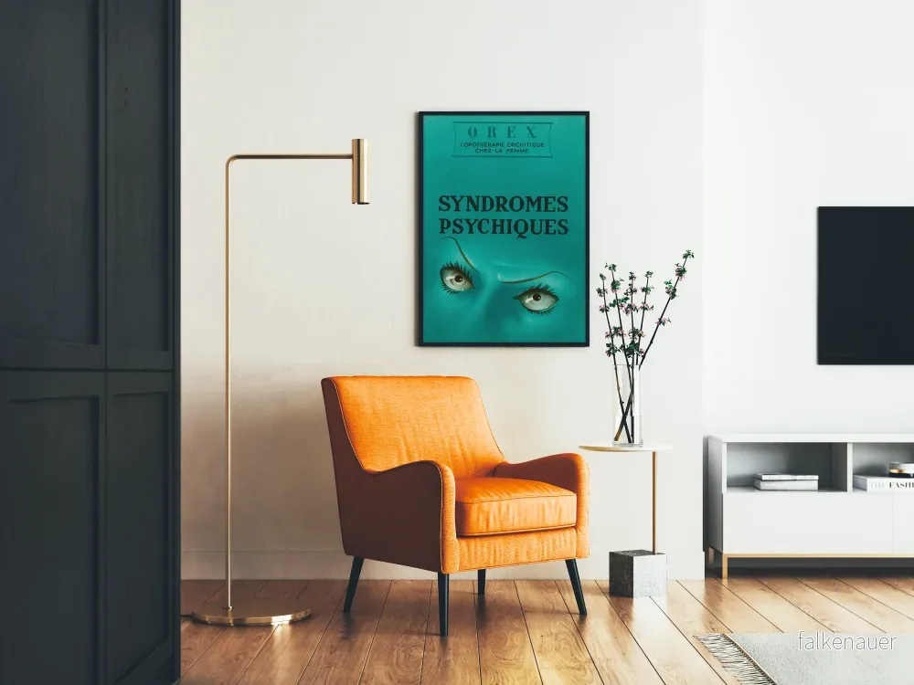 Vintageposter för Psykiska Syndrom – Medicinsk Väggdekoration - Bild 2