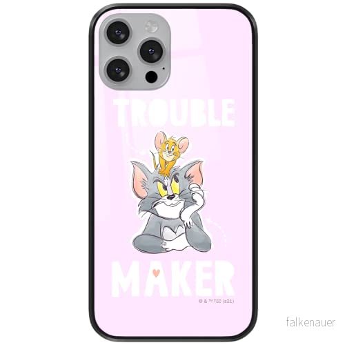 ERT GROUP mobiltelefonfodral för Apple Iphone 7 PLUS/ 8 PLUS originalt och officiellt licensierat Tom and Jerry mönster 006 tillverkad av härdat glas, anpassat till mobilens form, skyddsfodral 5904805252648