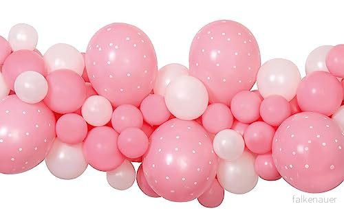 Ciao DIY girlangsats babyrosa (65 latexballonger, 300 cm), rosa 8026196249377