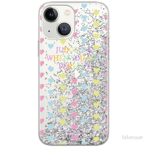 ERT GROUP mobiltelefonfodral för Apple Iphone 13 originalt och officiellt licensierat Babaco mönster Judge me 001 Vit optimalt anpassad till formen på mobiltelefonen, med glitter overflow effekt 5904805328107