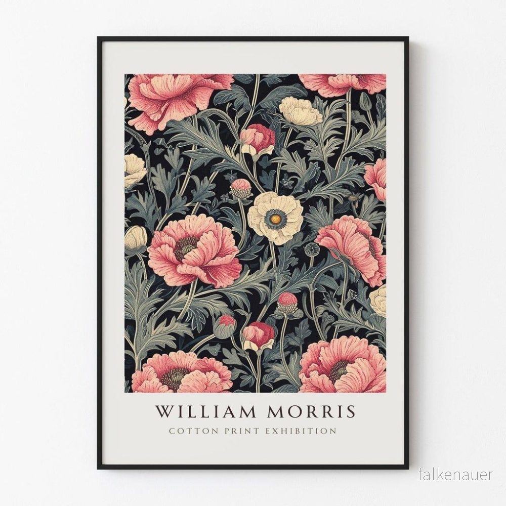 Vintage William Morris poster – Blommönster i vintage stil Vintage William Morris poster – Blommönster i vintage stil