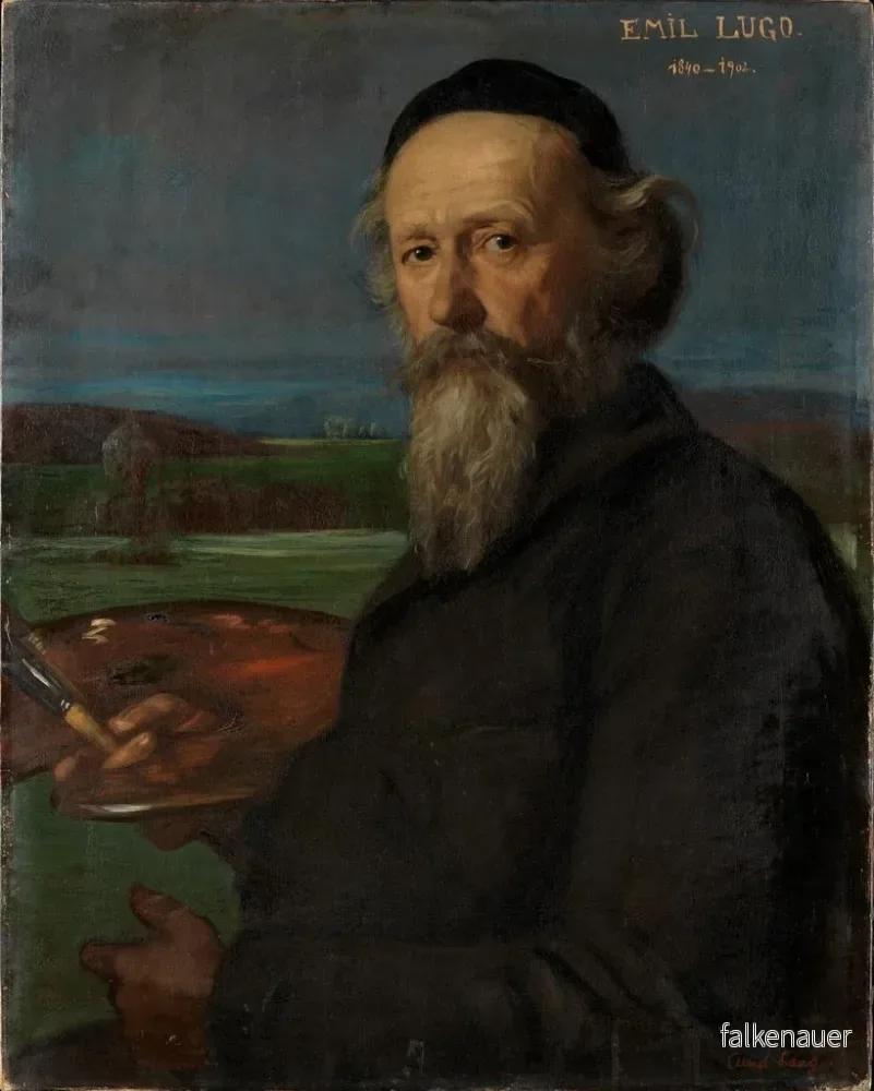 Målning Portrait av konstnären Emil Lugo - Albert Lang | Konsttryck - Bild 2