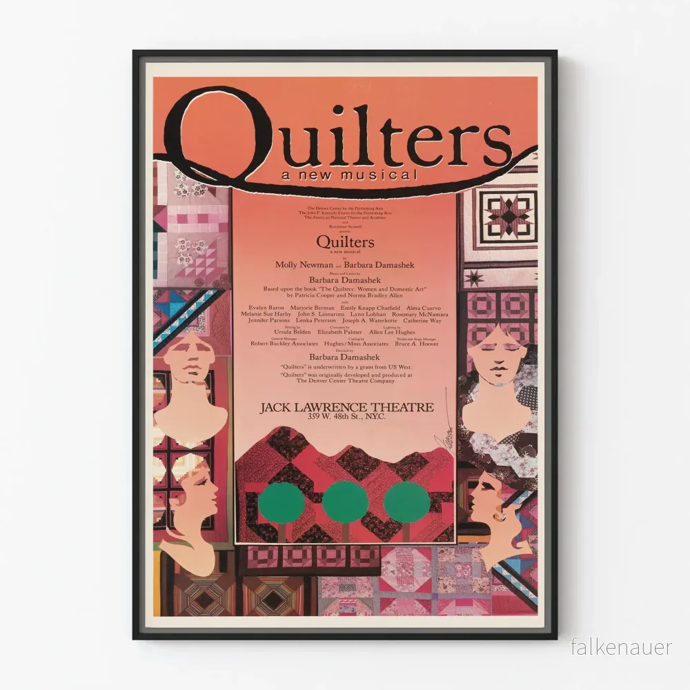 Dekorativ poster med musikaliskt quilterns stil lapptäcke Dekorativ poster med musikaliskt quilterns stil lapptäcke