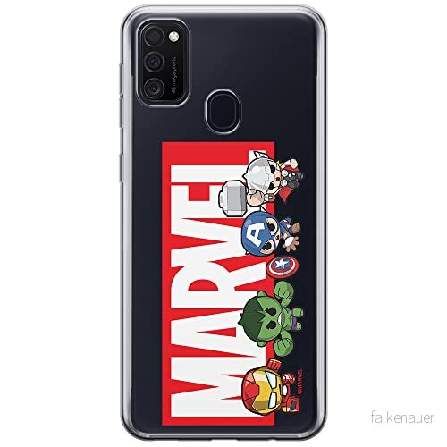 ERT GROUP mobiltelefonfodral för Samsung M21 originalt och officiellt licensierat Marvel mönster 010 optimalt anpassad till formen på mobiltelefonen, gedeeltelijk transparant 5904805182822