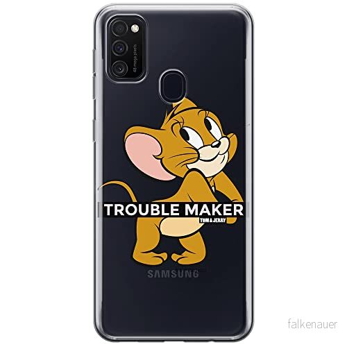 ERT GROUP mobiltelefonfodral för Samsung M21 originalt och officiellt licensierat Tom and Jerry mönster 012 optimalt anpassad till formen på mobiltelefonen, gedeeltelijk transparant 5904805272516