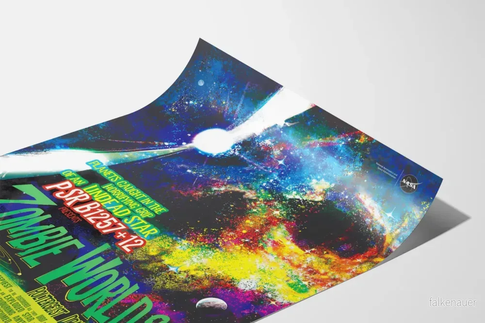 Vintage dekoration poster Zombie Worlds NASA - Bild 3
