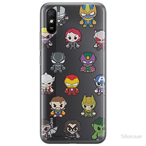 ERT GROUP mobiltelefonfodral för Xiaomi REDMI 9A originalt och officiellt licensierat Marvel mönster Avengers 025 optimalt anpassad till formen på mobiltelefonen, gedeeltelijk transparant 5904805193026