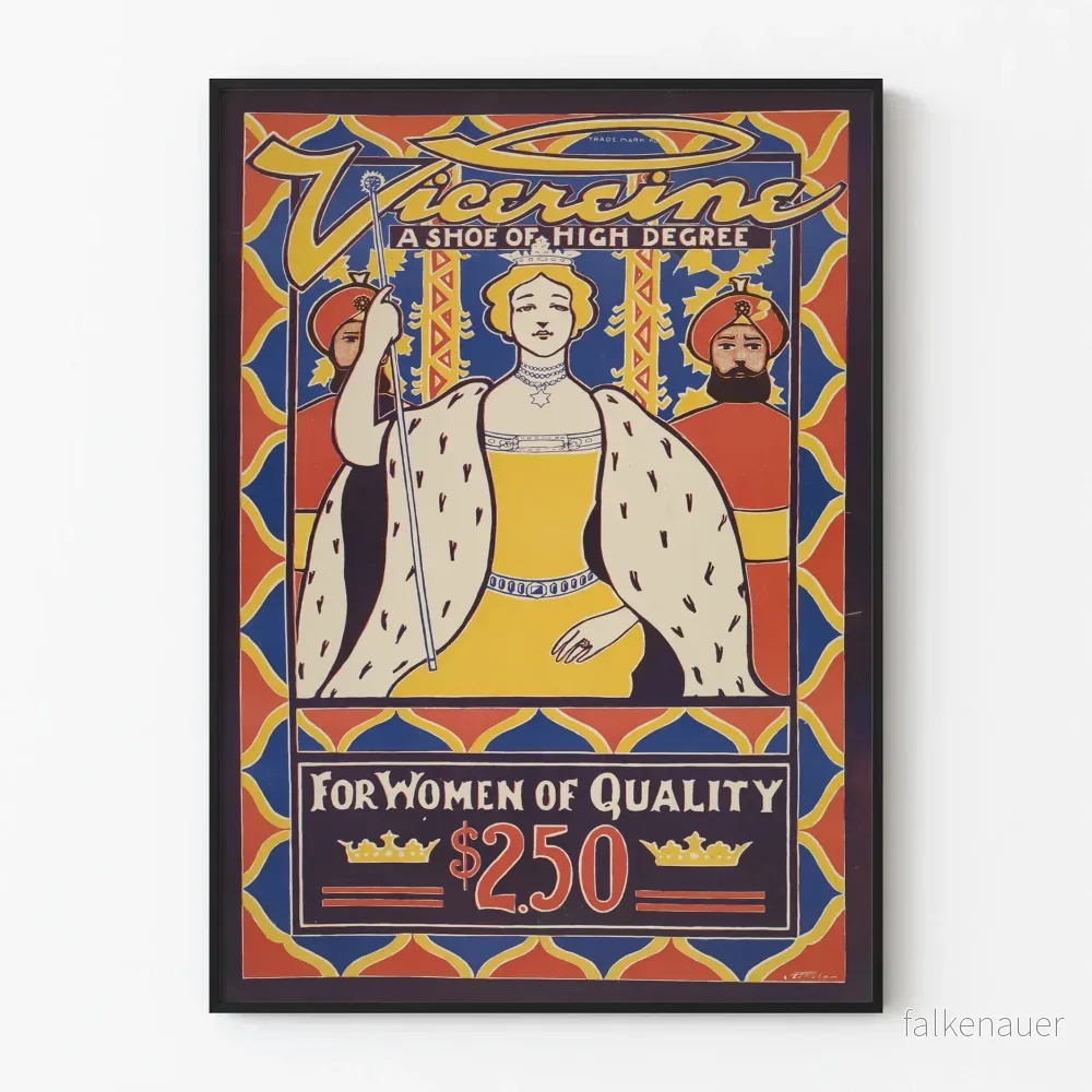 Vintage affisch Vicereine - Retro väggdekoration elegant