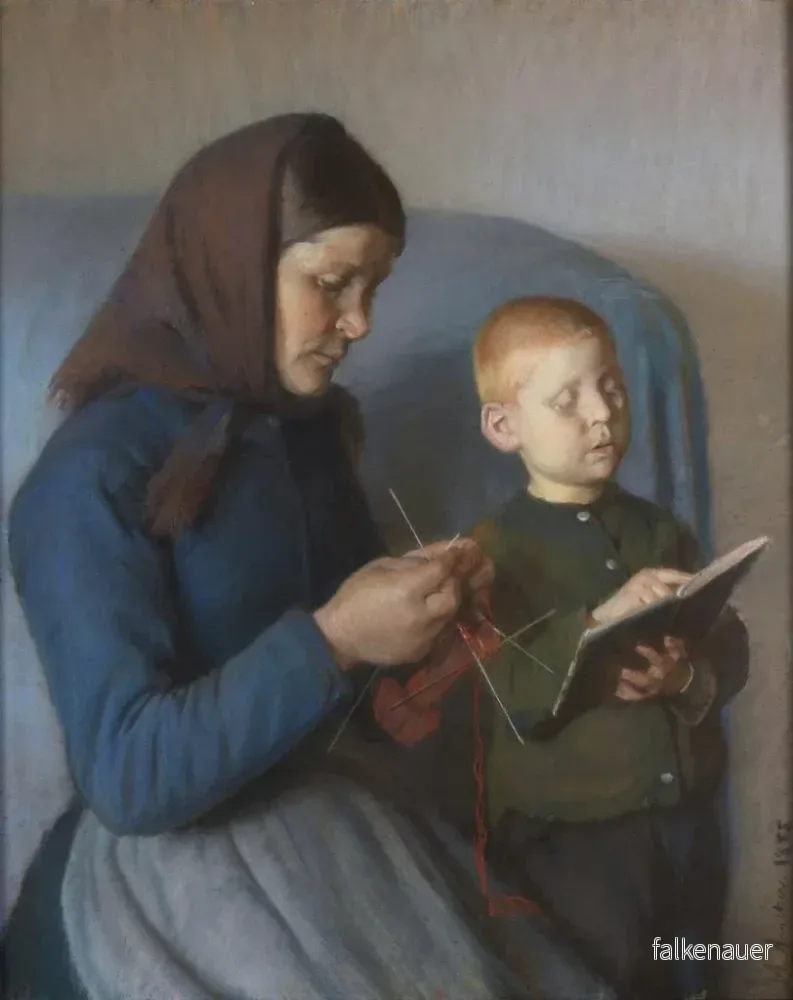 Målning La leçon est revue - Anna Ancher | Konsttryck - Bild 2