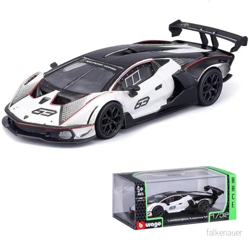 18 41167 BBurago Race Lamborghini Essenza SCV12#63 1:32 vit 4893993411672 18 41167 BBurago Race Lamborghini Essenza SCV12#63 1:32 vit 4893993411672