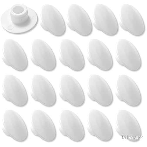 cyclingcolors 20 x skruvlock för skruvar 3,6 12 2,5 mm plast möbelskydd PZ, vit 3701260886478