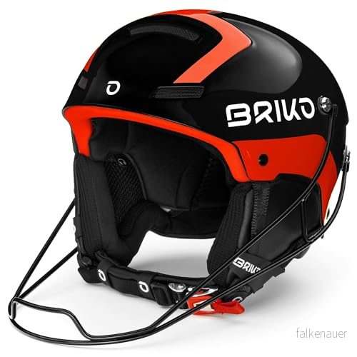 Briko (ZIOIO) Slalom, Helmet Unisex Vuxna, Sh Black Orange Fluo, 52 8033038765599