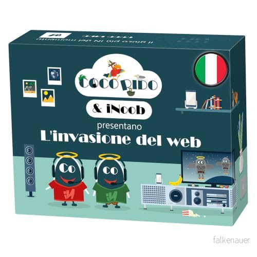 Asmodee Italia s.r.l. Coco Rido: L'Invasion av Internet, roligt brädspel för vuxna, svart humor, italiensk upplaga 3770010367277