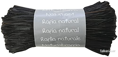 Clairefontaine 196029Cpack en uppsättning med 8 svarta Raphia nystan flera trådar av Raphia, längd 1,50 m per tråd, 50 g kreativa hobbyer presentförpackning gör det själv 3663619062745
