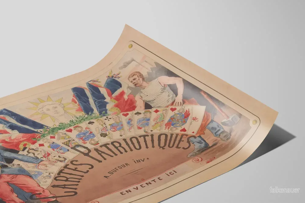 Poster med patriotiska kort: Vintage fransk väggdekoration - Bild 2