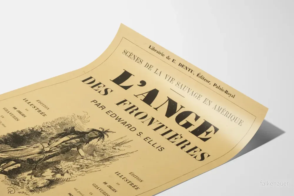Vintageposter L'Ange des Frontières - Amerikansk tidsperiods väggdekoration - Bild 3