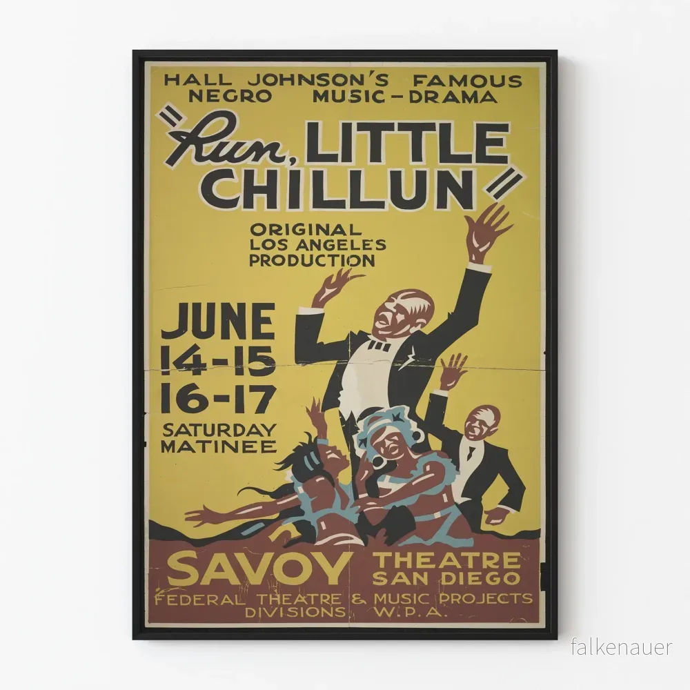 Vintageaffisch Run Little Chillun - Théâtre Savoy San Diego