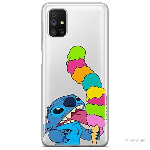 ERT GROUP mobiltelefonfodral för Samsung M51 originalt och officiellt licensierat Disney mönster Stitch 015 optimalt anpassad till formen på mobiltelefonen, gedeeltelijk transparant 5905131213037